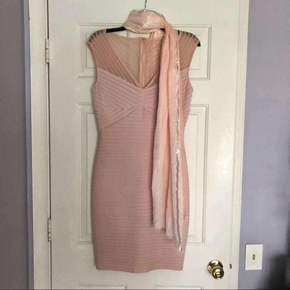 Calvin Kline pink knee mid length vintage dress
